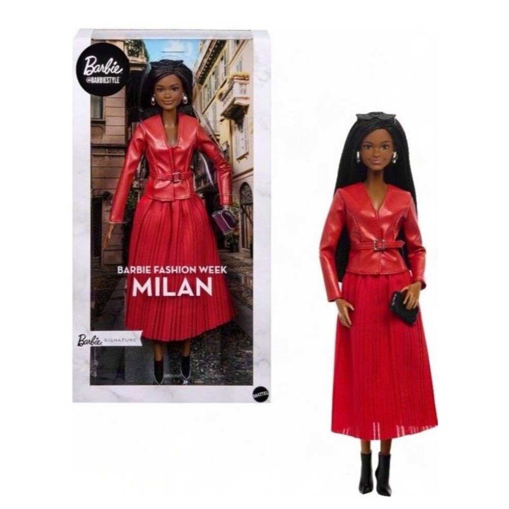 Mattel Barbie Signature Fashion Week Milan Collector Dark Complexion JJX31